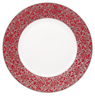 Assiette à  diner rouge - Raynaud